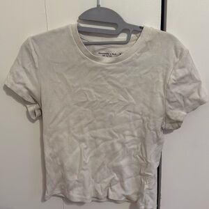 Abercrombie and Fitch medium white ribbed tshirt